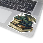 Sleeping Green Dragon sticker | Kiss-Cut Sticker, Books, Fantasy, Librarian