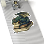 Sleeping Green Dragon sticker | Kiss-Cut Sticker, Books, Fantasy, Librarian